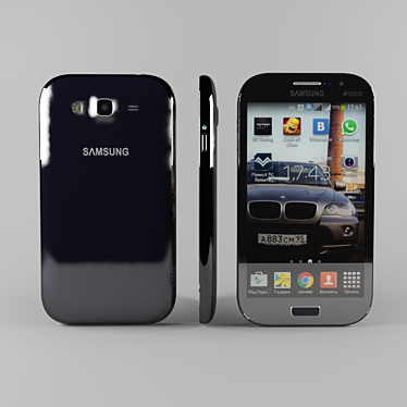 Samsung Galaxy Grand: Dark Blue, Good Quality 3D model image 1 