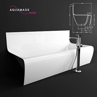 Aquamass Wall Strip: Creative, Innovative Design 3D model image 1 