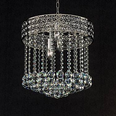 Crystal Elegance: Pandora Chandelier 3D model image 1 