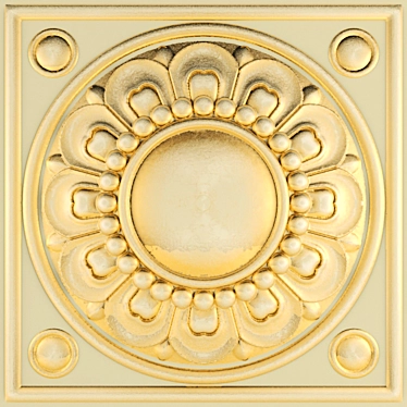 Elegant Ceiling Stucco 3D model image 1 