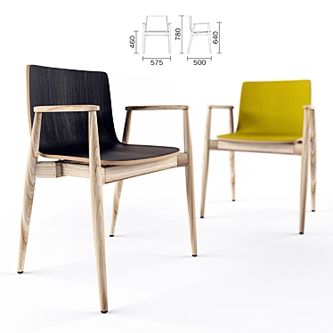 Scandi Comfort: Malmo Armchair 3D model image 1 