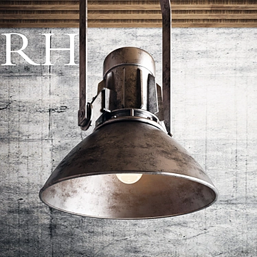 Restoration Hardware Iron Lamp 3D model image 1 