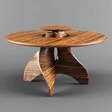 Sleek Wooden Table 3D model image 1 