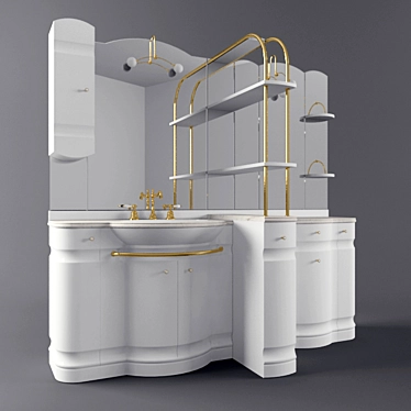 Eurodesign Hilton Bathroom Furniture 3D model image 1 