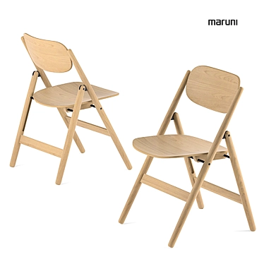 Maruni Hiroshima Folding Chair 3D model image 1 