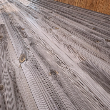  Spruce Wood Floorboard - 2000x100mm 3D model image 1 