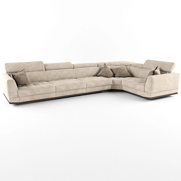 Tennessee Corner Sofa: Exquisite Comfort & Style 3D model image 1 