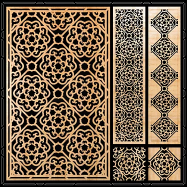 Laser Cut Decorative Element (Pattern #1) 3D model image 1 