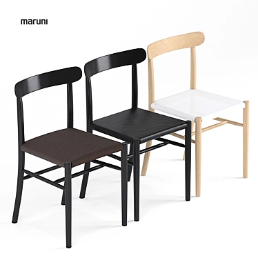 Maruni Armless Chair with 3 Stylish Upholstery Options 3D model image 1 
