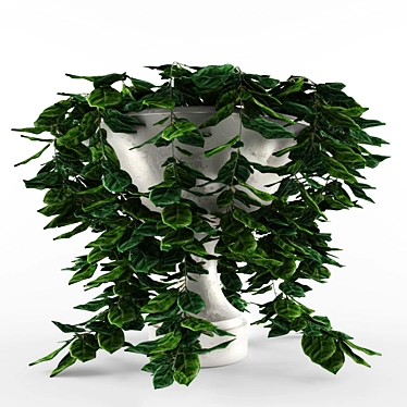 Stylish Loach Plant Basket 3D model image 1 