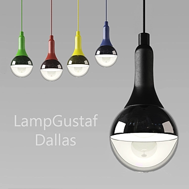 Sleek Dallas Pendant Lamp 3D model image 1 