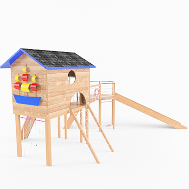 Outdoor Playset for Large Private Properties 3D model image 1 