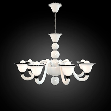 Elegant Voltolina Canaletto Chandelier 3D model image 1 