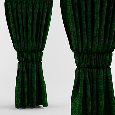 Classic Style Curtains 3D model image 1 