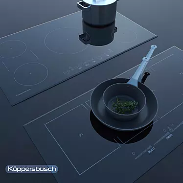 Versatile Induction-Gas Hob 3D model image 1 