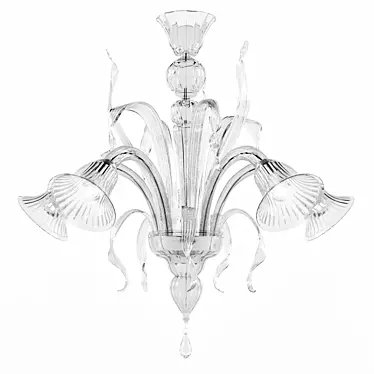 Luxurious Lineatre Strass Art Chandelier 3D model image 1 