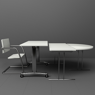 Elegant Office Furniture Set 3D model image 1 