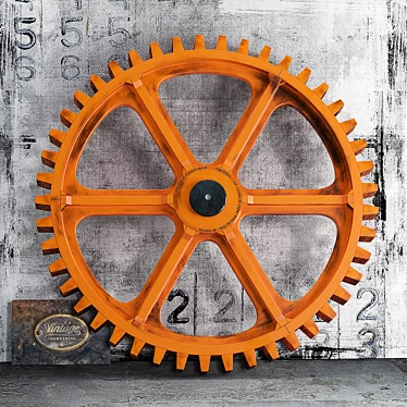 Decor Vintage Industrial Wooden Gear