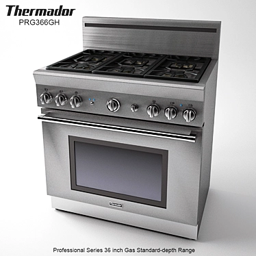 Thermador PRD366GHU 36" Pro-range 3D model image 1 