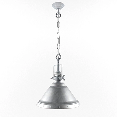 Vintage Loft Metal Chandelier 3D model image 1 