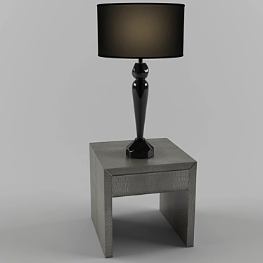 Elegant Diamond Table Lamp Set 3D model image 1 