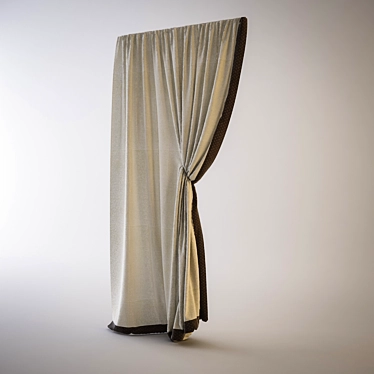 Modern Curtains: Sleek and Stylish 3D model image 1 