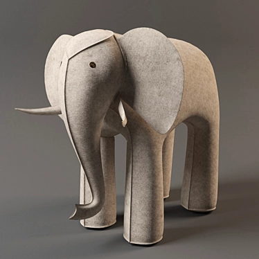 Restored Elephant Sculpture 3D model image 1 