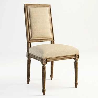 Modern Elegance: Oliver Side Chair 3D model image 1 