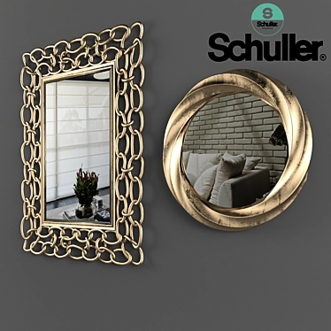 Elegant Schuller Mirrors Set 3D model image 1 