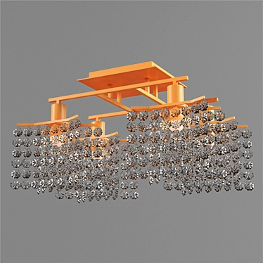 Modern Chrome Chandelier 3D model image 1 