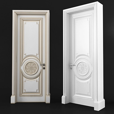 Elegant Classic Door 3D model image 1 