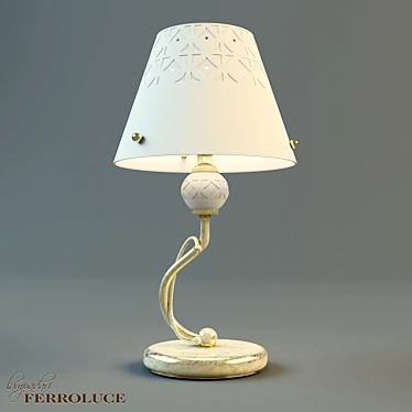 Italian Table Lamp: VITERBO Ferroluce 3D model image 1 