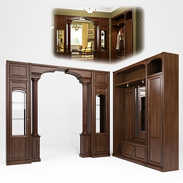 Elegant Classic Hallway Set 3D model image 1 