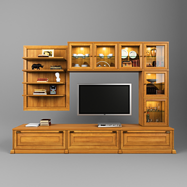 Classic Cherry Mr.Doors TV Unit 3D model image 1 