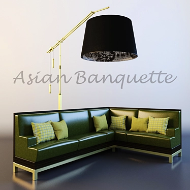 Asian Oasis Banquette 3D model image 1 