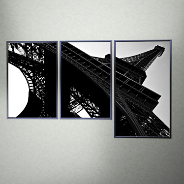 Elegant Eiffel Tower Framed Photos 3D model image 1 