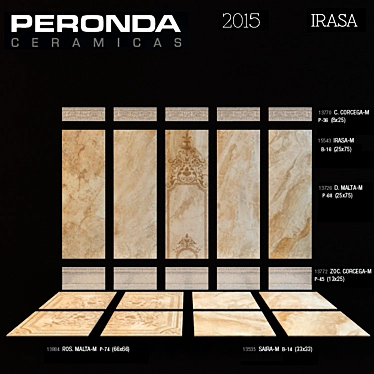 Sleek Peronda IRASA Tiles 3D model image 1 
