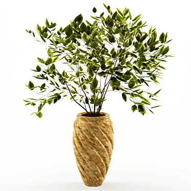 Stylish Ceramic Pot 3D model image 1 