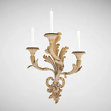 Chelini FEAO1026 Decoro 13 ORO Sconces: Classic Elegance 3D model image 1 