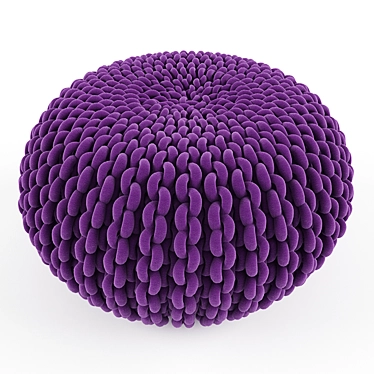 Cozy Oasis: Knitted Pouf 3D model image 1 