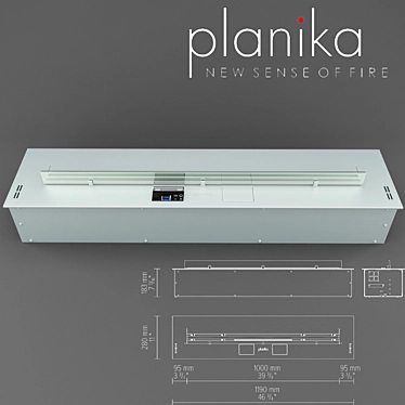 Planika BIO Fireplace: Modern Elegance for Your Home 3D model image 1 