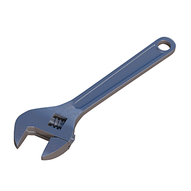 Versatile Adjustable Wrench: Includes Textured Grip 3D model image 1 