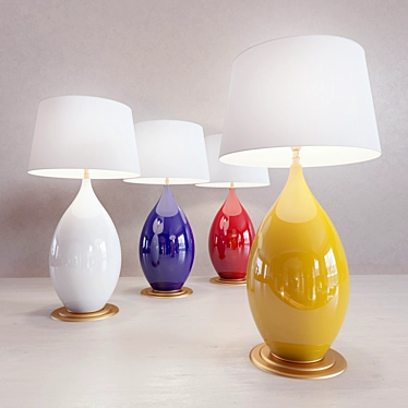 Emilia Ceramic Table Lamp 3D model image 1 