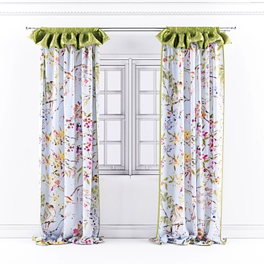 Curtains with drapes.