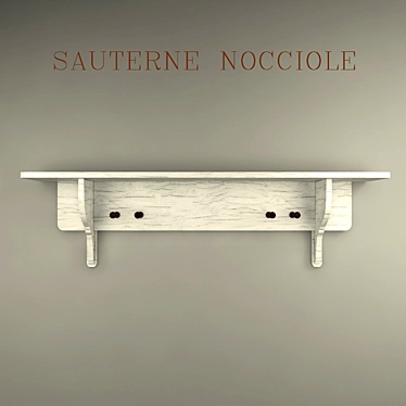 Vintage Wooden Sauterne Shelf 3D model image 1 