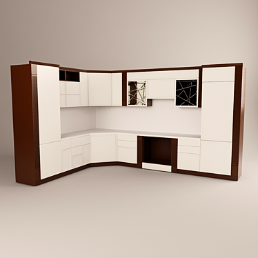 Modern Kitchen: Sleek and Stylish 3D model image 1 