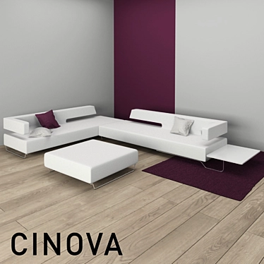 Modern Chic: Cinova Elle Sofa 3D model image 1 