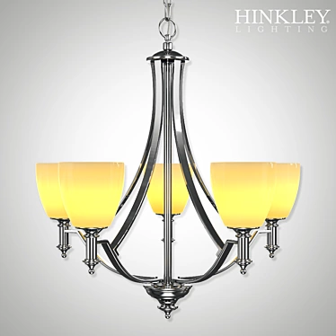 Hinkley Truman Antique Nickel Chandelier 3D model image 1 