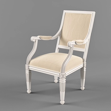 Elegant Louis Chair 3D model image 1 