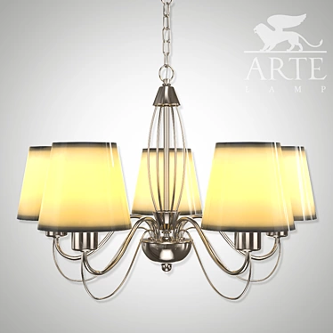 ORLEAN A9310LM-5WG: Provence-inspired Chandelier 3D model image 1 